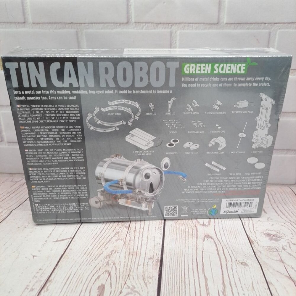 Green Science 4M TIN CAN ROBOT, Fun Mechanics Kit, New In Box - Picture 3 of 5